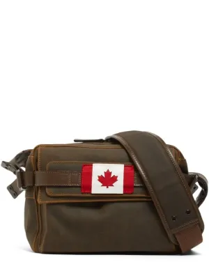 Dsquared2   Canadian flag canvas crossbody bag 