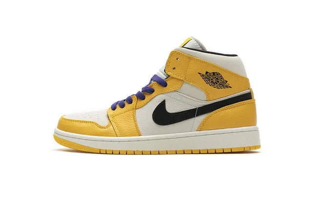 -zapatillas de baloncesto Air Jordan Retro 1 Mid AJ para hombre y mujer, auténticas y originales, cómodas