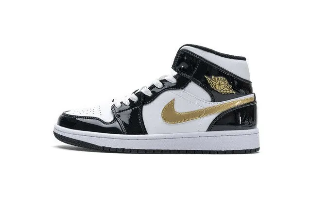 -zapatillas de baloncesto Air Jordan Retro 1 Mid AJ para hombre y mujer, auténticas y originales, cómodas