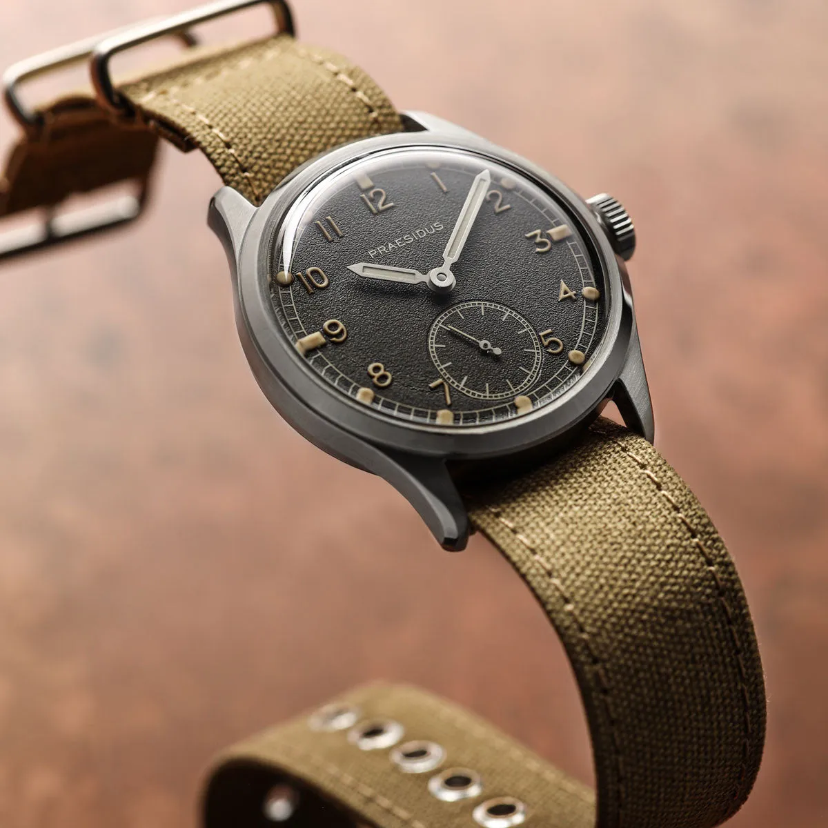 1973 British Military Watch Strap: WARRIOR CANVAS - Charcoal