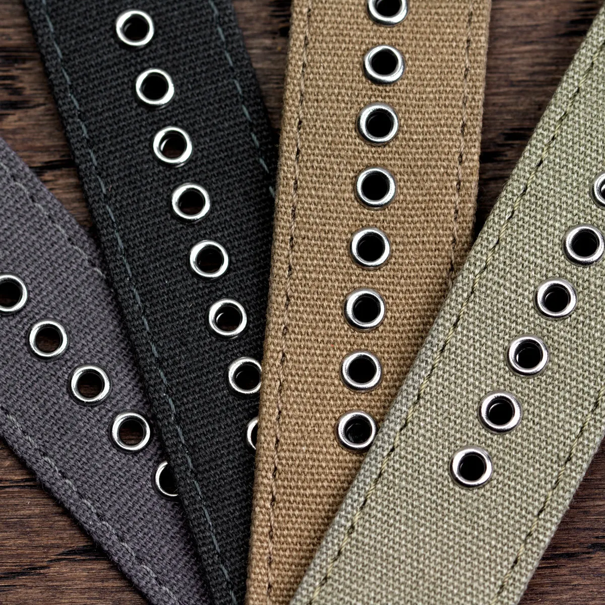 1973 British Military Watch Strap: WARRIOR CANVAS - Charcoal