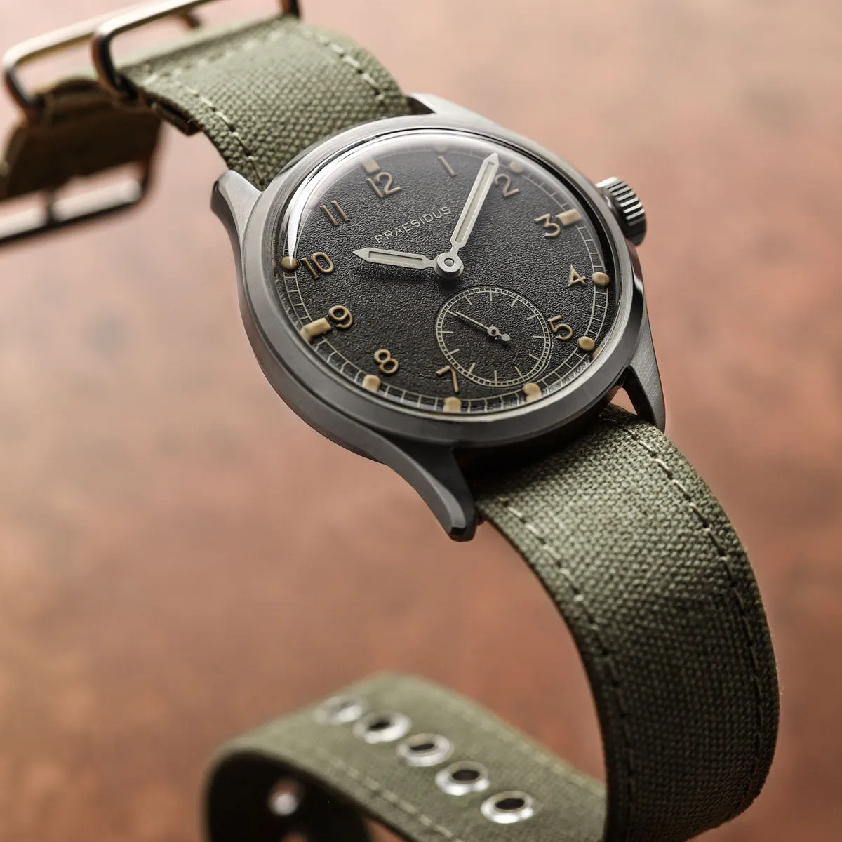 1973 British Military Watch Strap: WARRIOR CANVAS - Charcoal