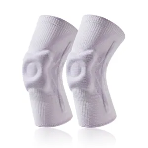 1pair Sports Knee Brace Meniscus Injury Silicone Knee Joint Protective Cover, Size: L(Light Purple)