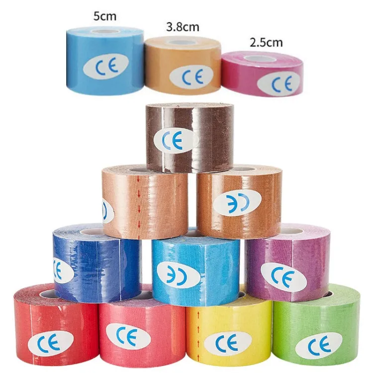 3 PCS Muscle Tape Physiotherapy Sports Tape Basketball Knee Bandage, Size: 2.5cm x 5m(Black)