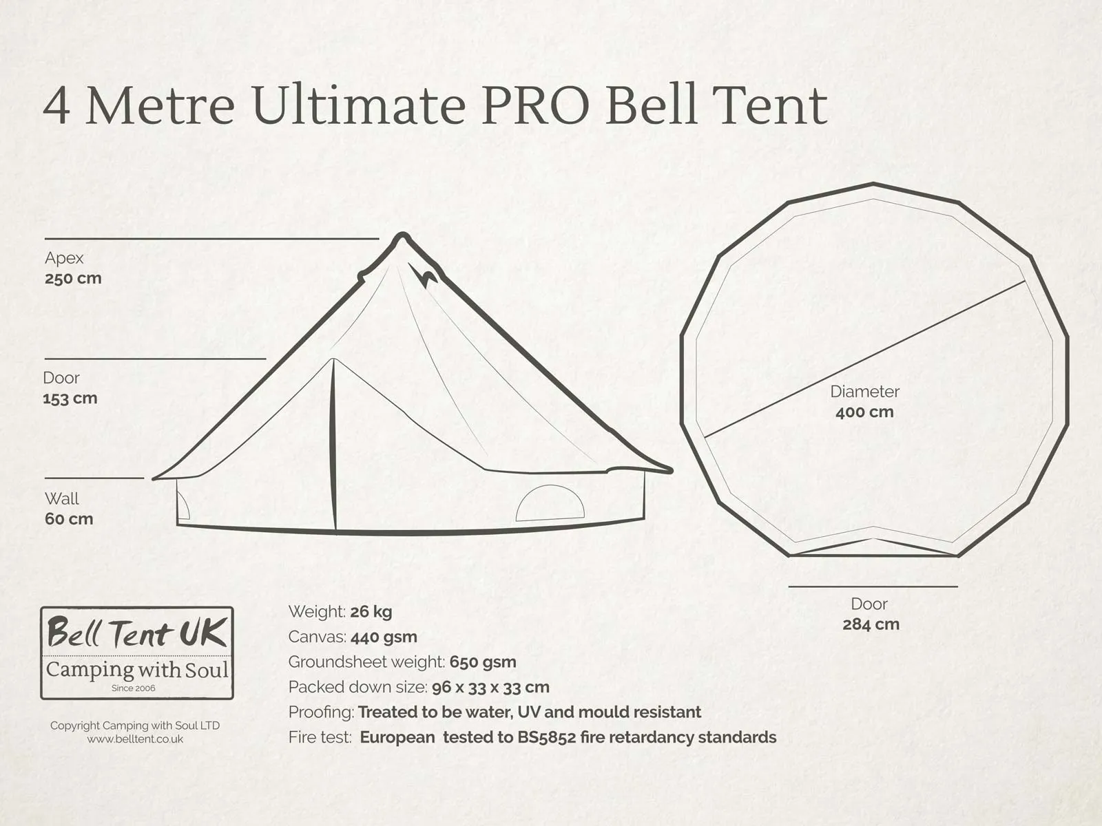 4 metre Ultimate PRO MESH Bell Tent