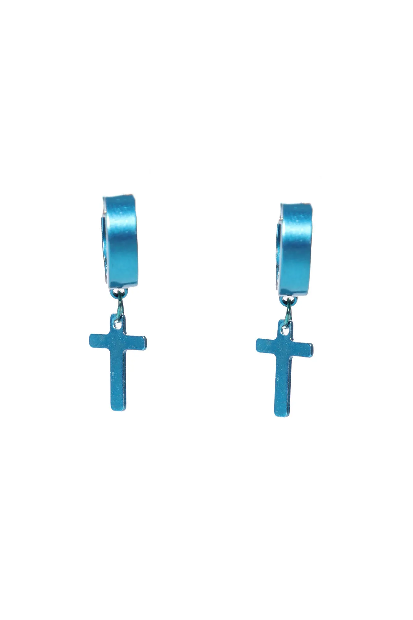 4mm Hoop Earring Set - Blue