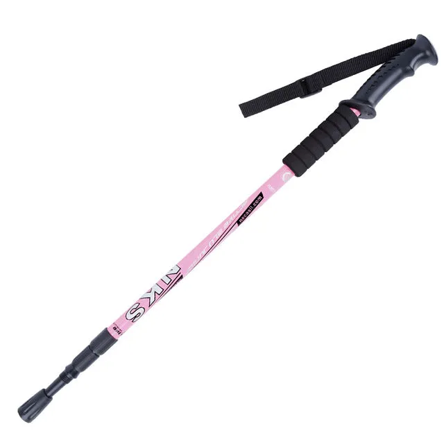 6 color Adjustable AntiShock Trekking Hiking Walking Stick Pole 3-section 66cm-135cm/ 26 " to 53 " with Dropshipping 1pc