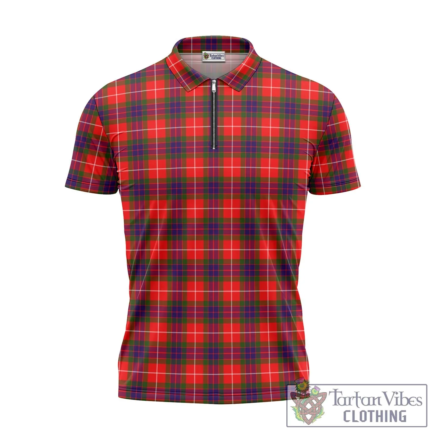 Abernethy Tartan Zipper Polo Shirt