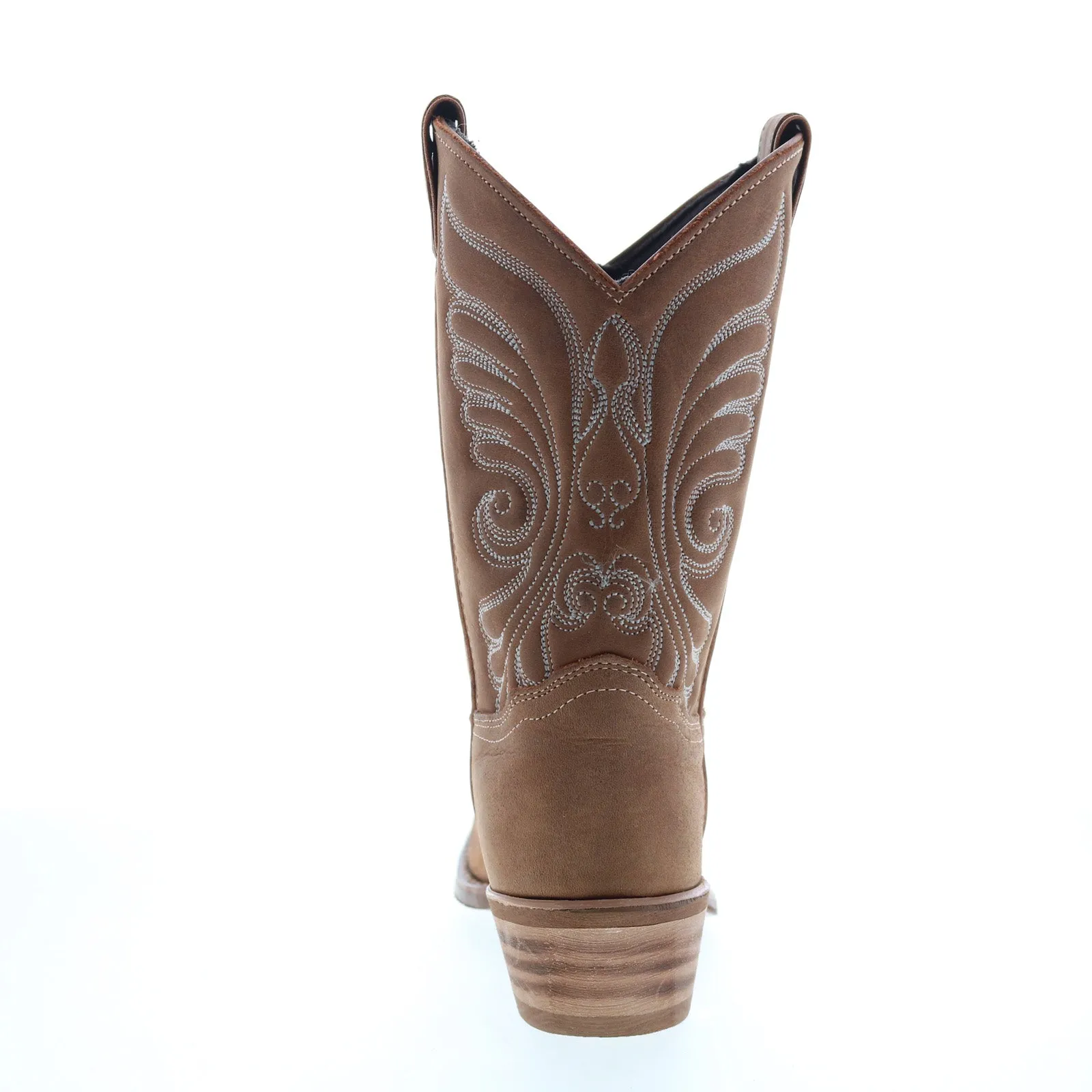 Abilene Boots 9147 Womens Brown Leather Slip On Cowboy Western Boots