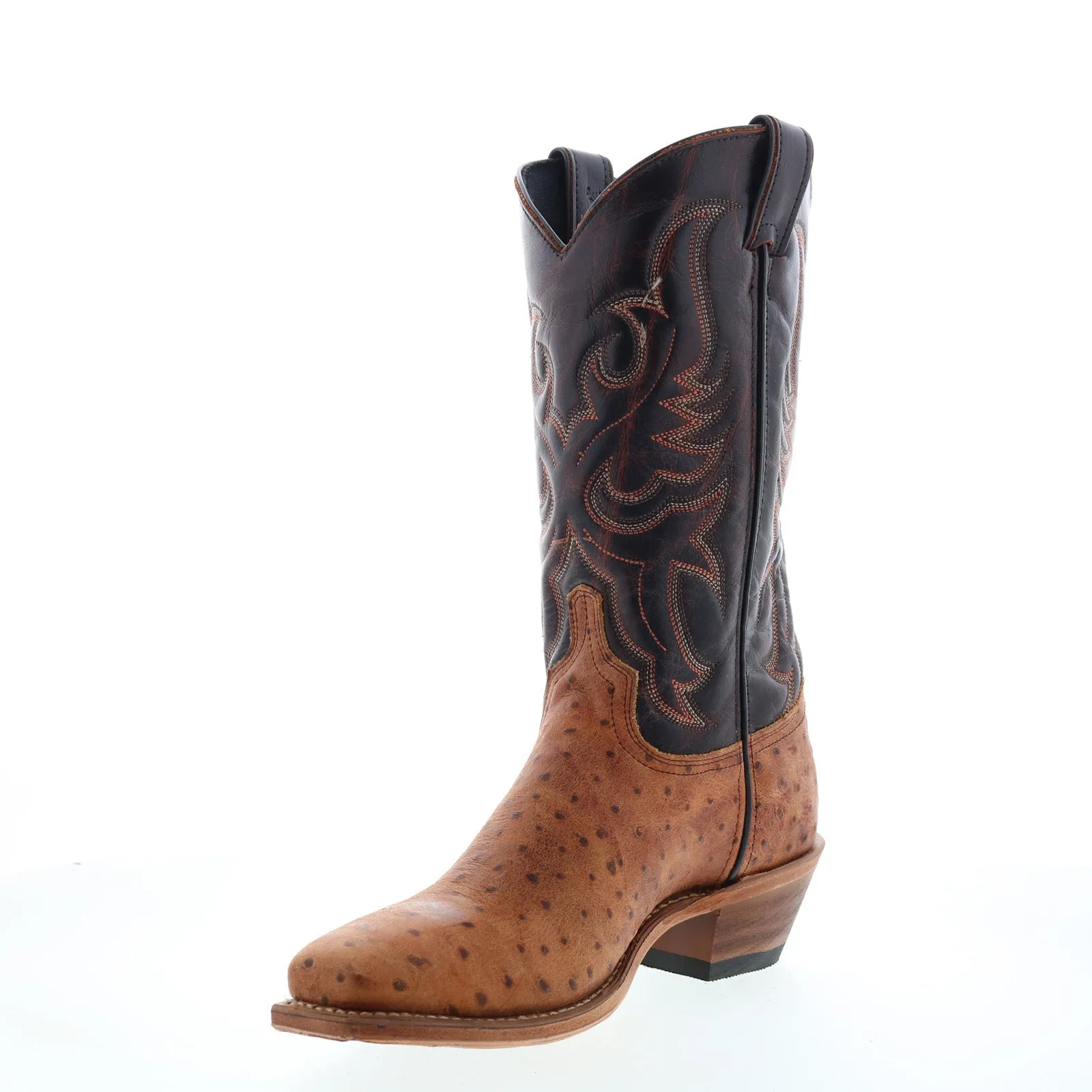 Abilene Boots 9250 Womens Brown Leather Slip On Cowboy Western Boots