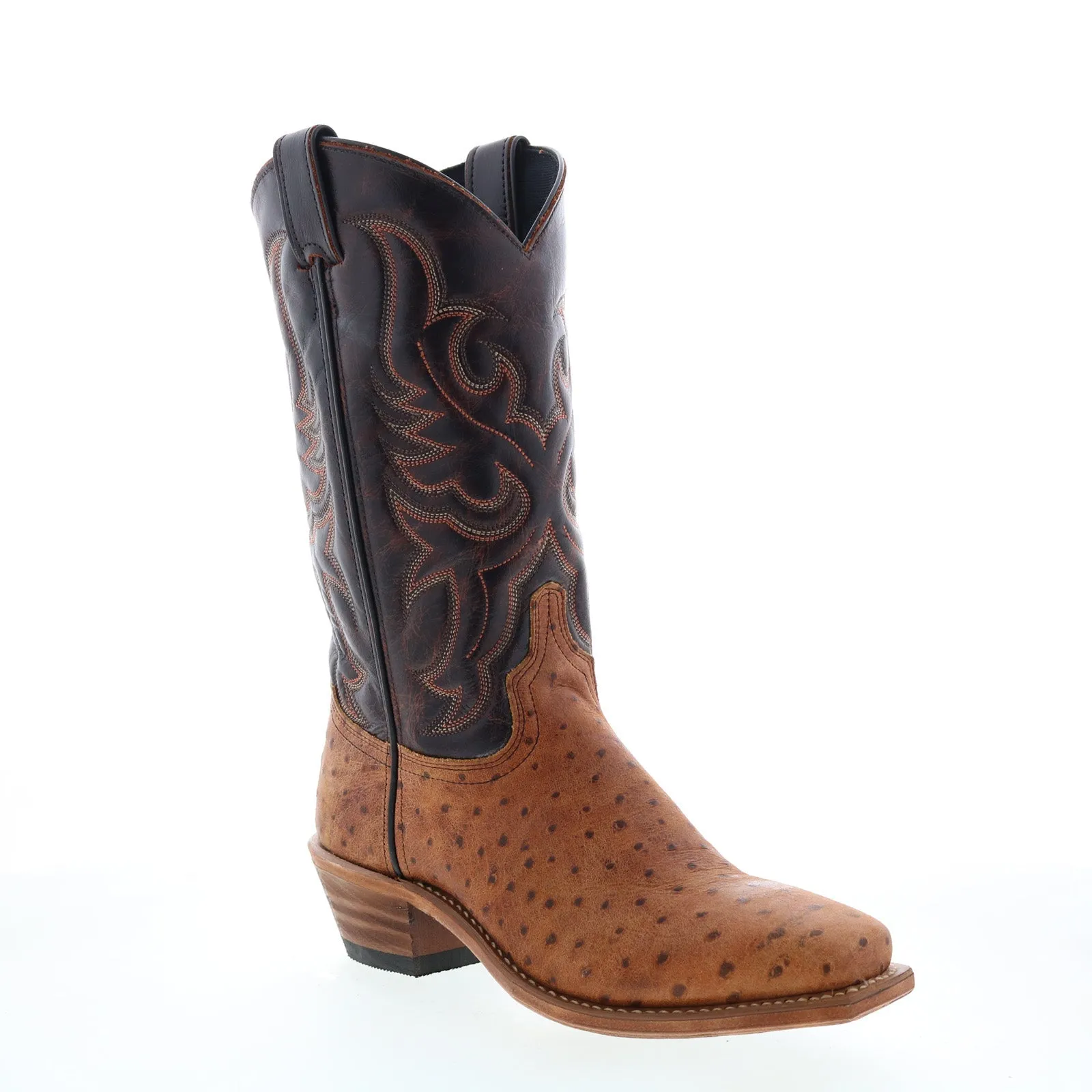 Abilene Boots 9250 Womens Brown Leather Slip On Cowboy Western Boots