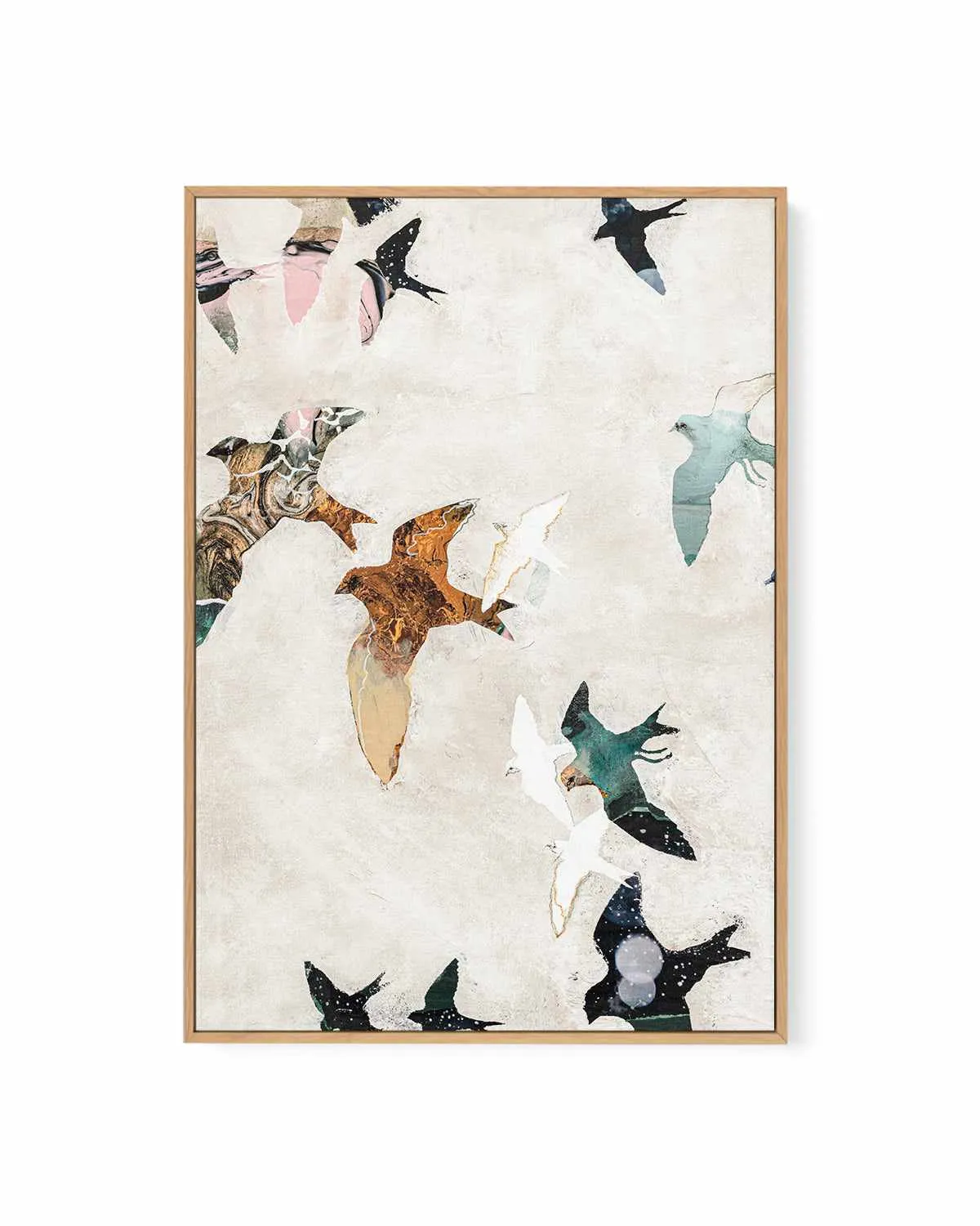 Abstract Birds I by Design Fabrikken | Framed Canvas Art Print