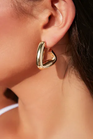 Acute Destruction Hoop Earrings - Gold