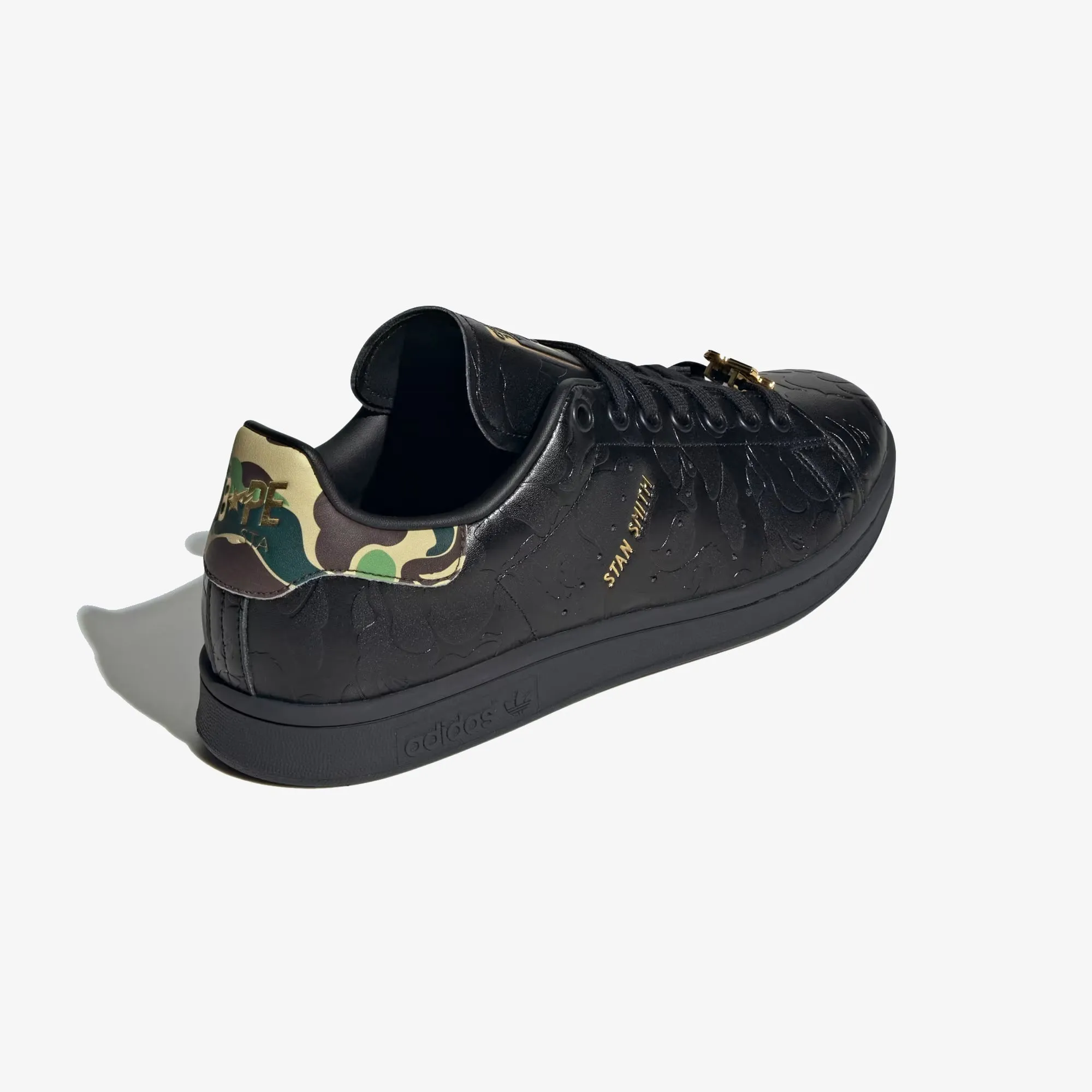 Adidas Originals | X BAPE STAN SMITH { CORE BLACK/GOLD METALLIC