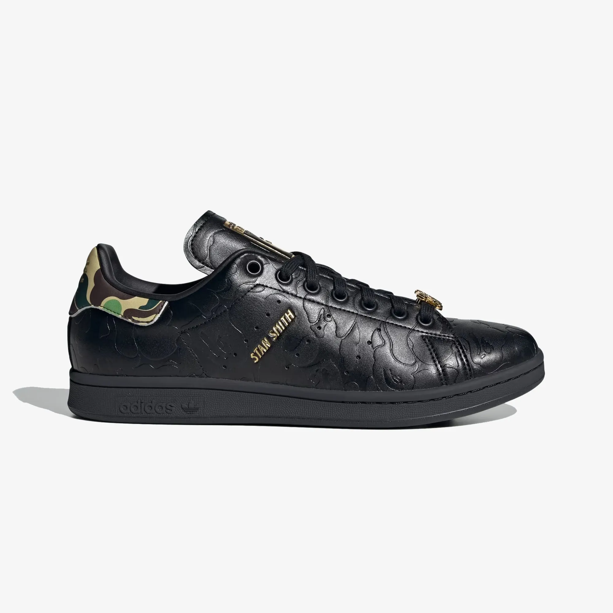 Adidas Originals | X BAPE STAN SMITH { CORE BLACK/GOLD METALLIC