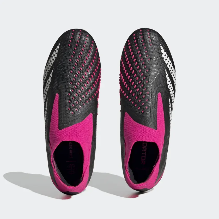 ADIDAS PREDATOR ACCURACY  FIRM GROUND SOCCER CLEATS-Core Black / Cloud White / Team Shock Pink 2