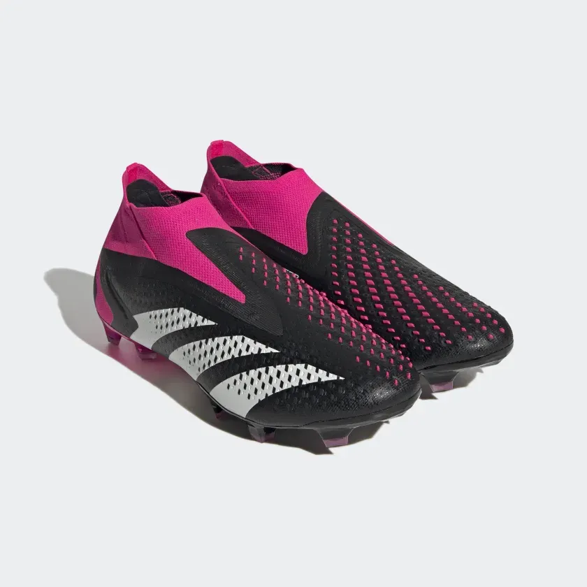 ADIDAS PREDATOR ACCURACY  FIRM GROUND SOCCER CLEATS-Core Black / Cloud White / Team Shock Pink 2