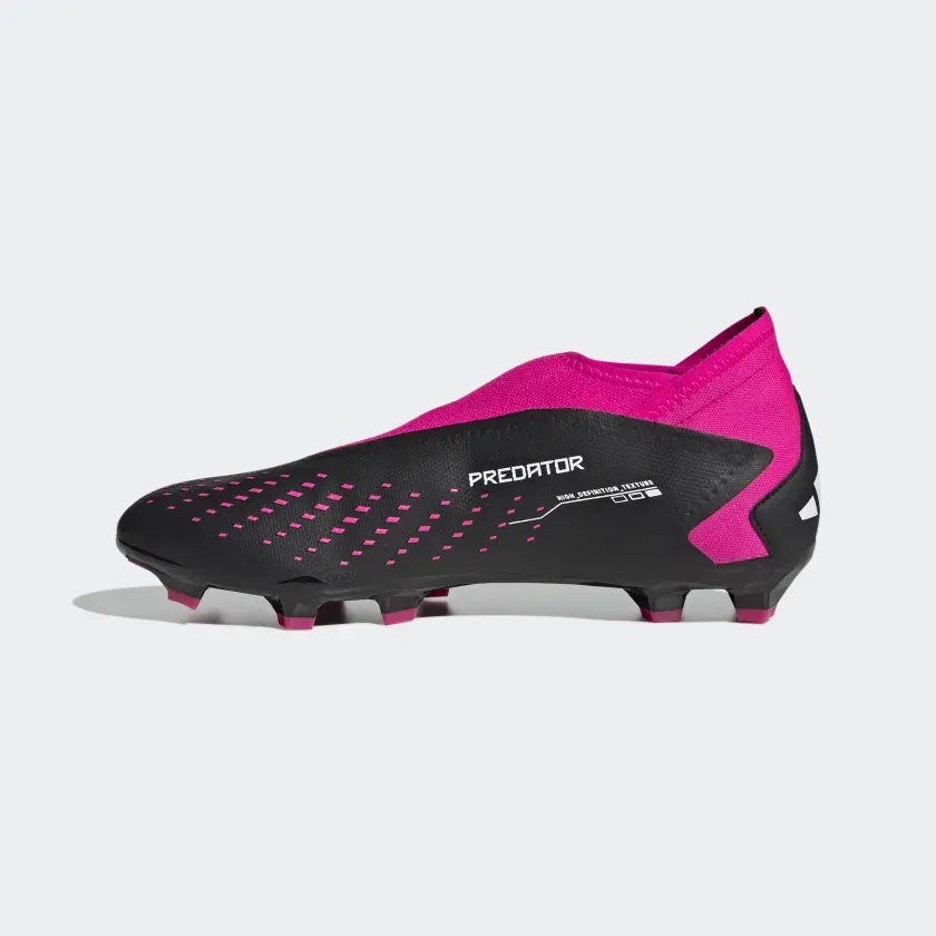 ADIDAS PREDATOR ACCURACY.3 LACELESS FIRM GROUND SOCCER-Core Black / Cloud White / Team Shock Pink 2