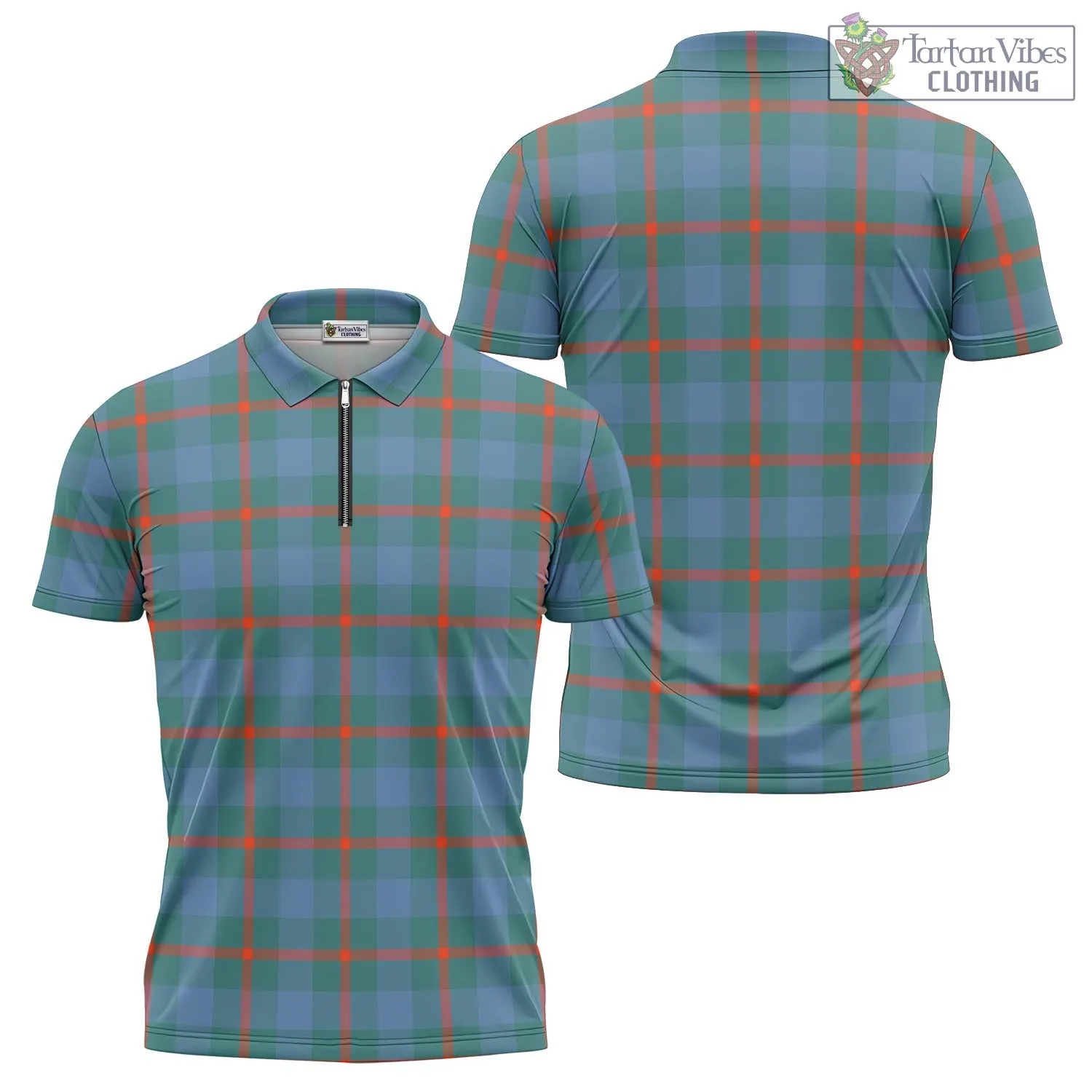 Agnew Ancient Tartan Zipper Polo Shirt