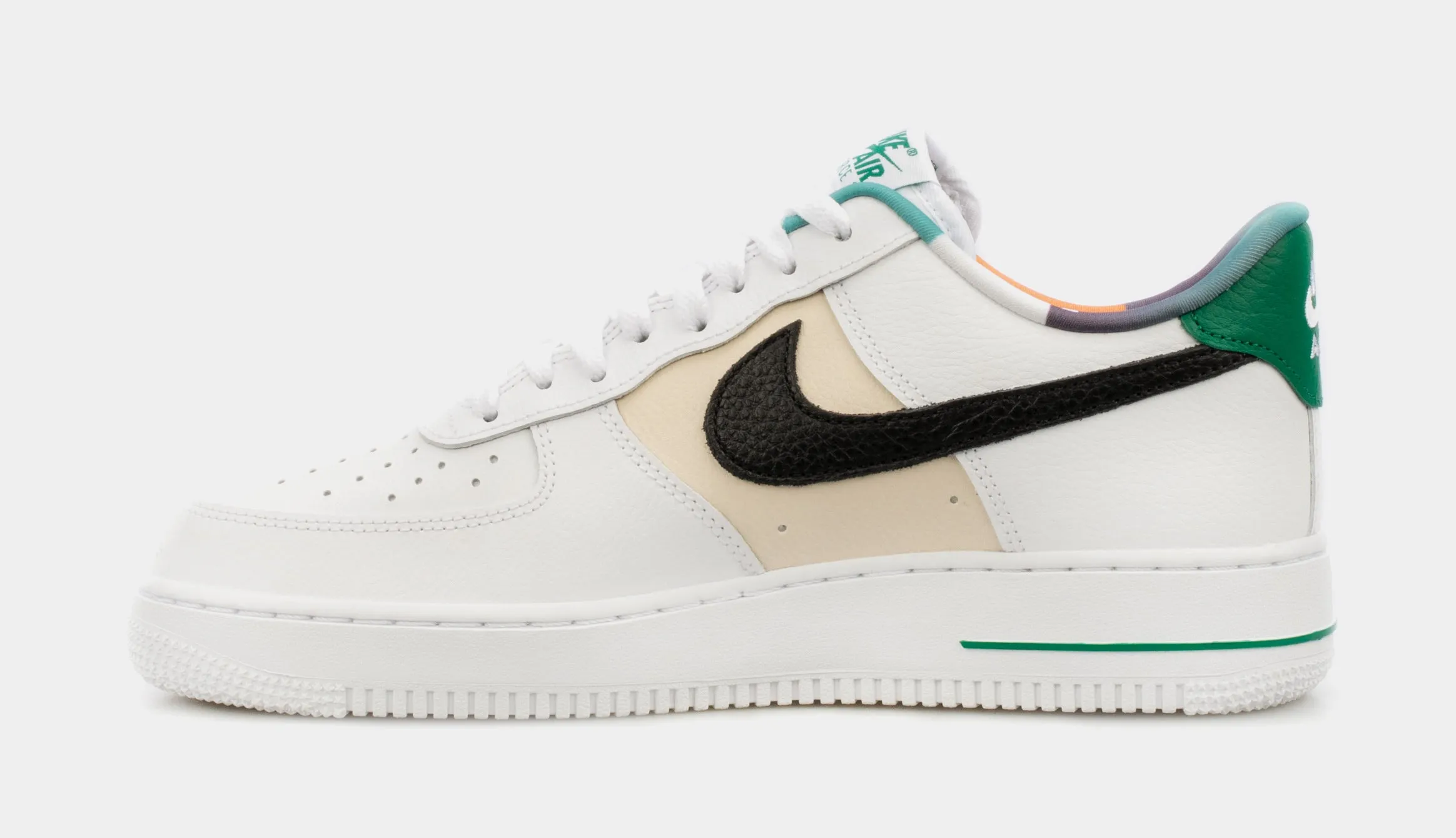 Air Force 1 Low EMB Mens Lifestyle Shoes (White/Beige/Green)