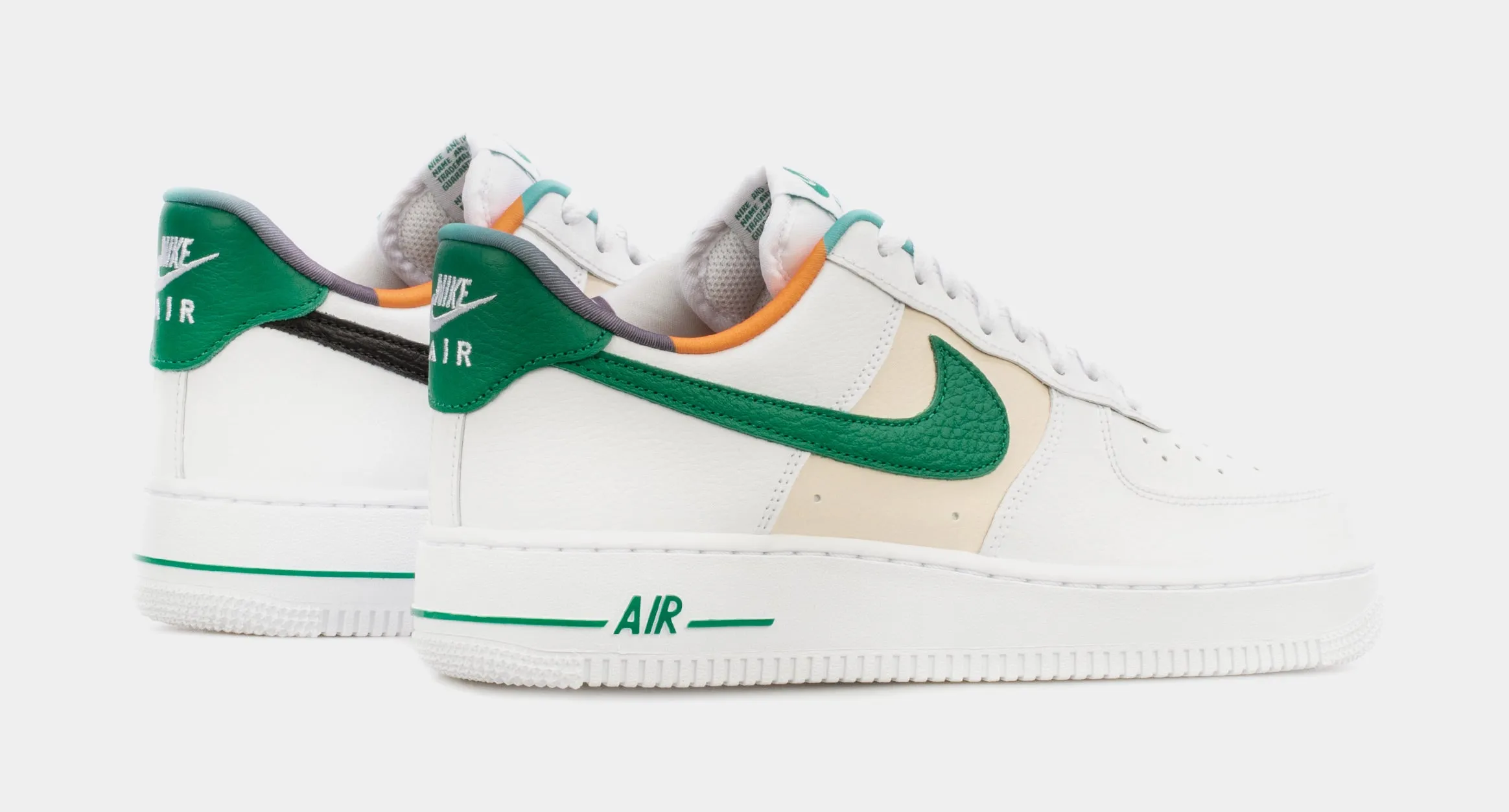 Air Force 1 Low EMB Mens Lifestyle Shoes (White/Beige/Green)