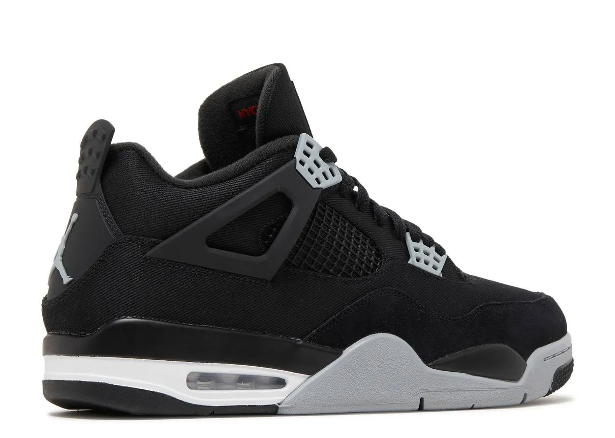 Air Jordan 4 Black Canvas