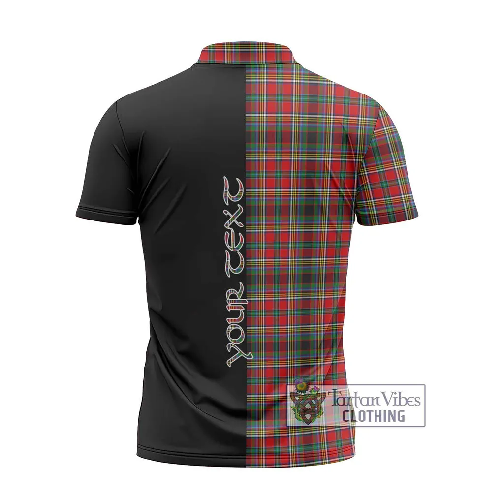 Anderson of Arbrake Tartan Zipper Polo Shirt with Family Crest and Half Of Me Style