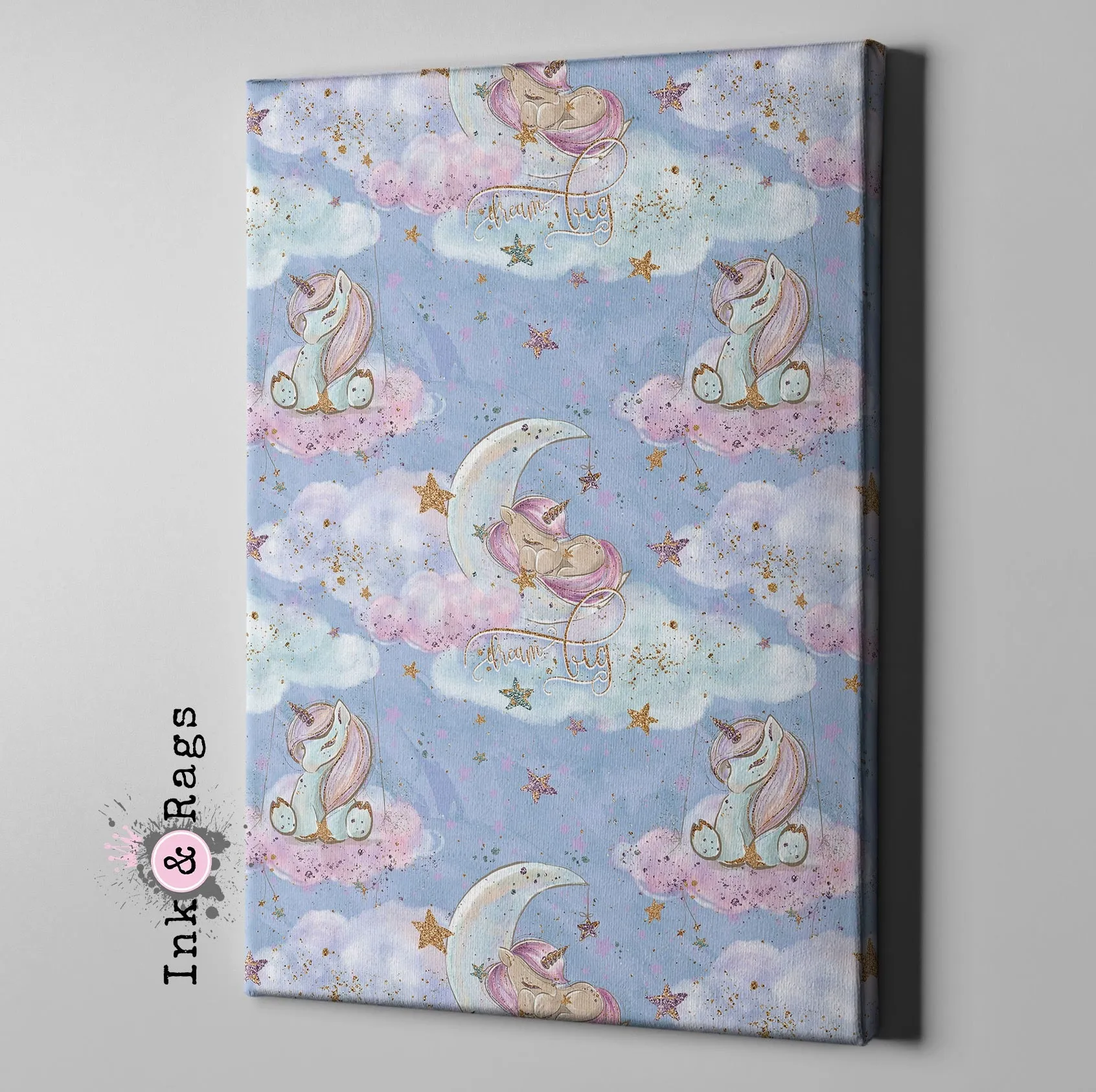 Baby Unicorn Dreams Gallery Wrapped Canvas