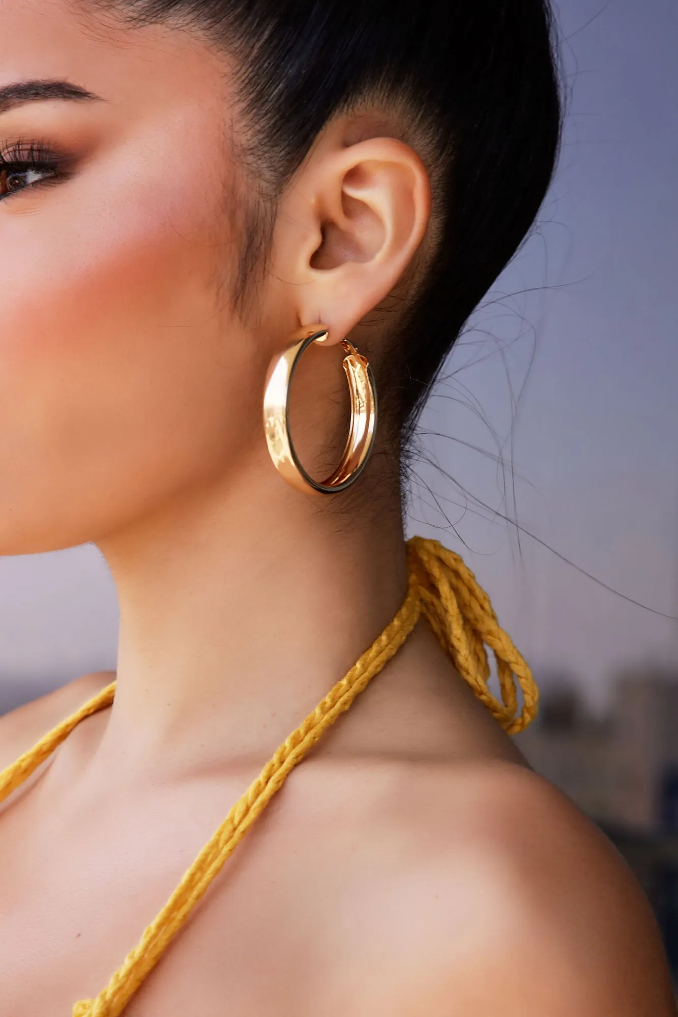 Bad Girls Only Hoop Earrings - Gold