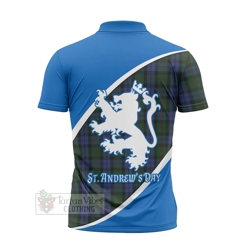 Baird Family Crest Tartan Zipper Polo Shirt Celebrate Saint Andrew's Day in Style