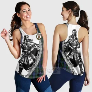 Baird Tartan Clan Crest Women's Racerback Tanks with Highlander Warrior Celtic Style