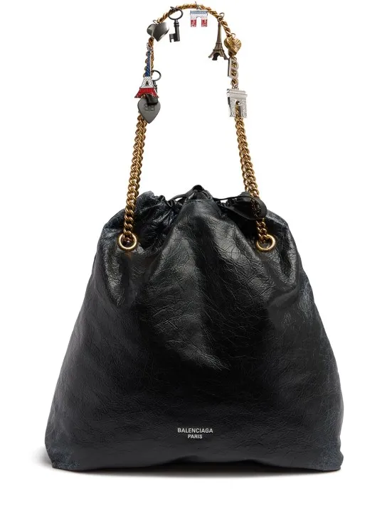 Balenciaga   Medium Crush leather tote bag 