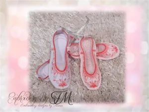 Ballet pointe shoes 3D/ 5x7 hoop