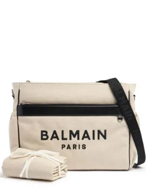 Balmain   Cotton canvas changing bag w/ logo 