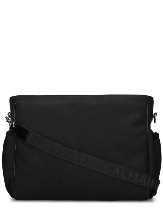 Balmain   Cotton canvas changing bag w/ logo 