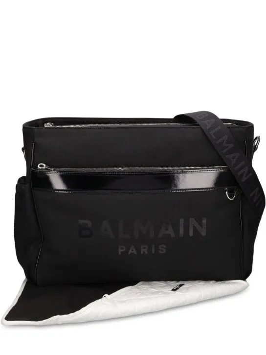 Balmain   Cotton canvas changing bag w/ logo 