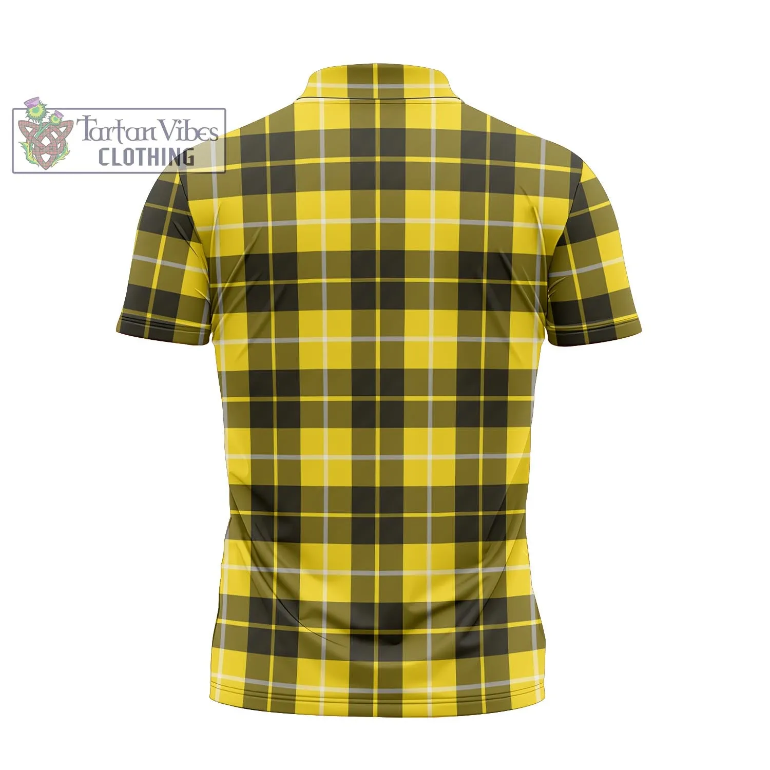 Barclay Dress Modern Tartan Zipper Polo Shirt with Family Crest