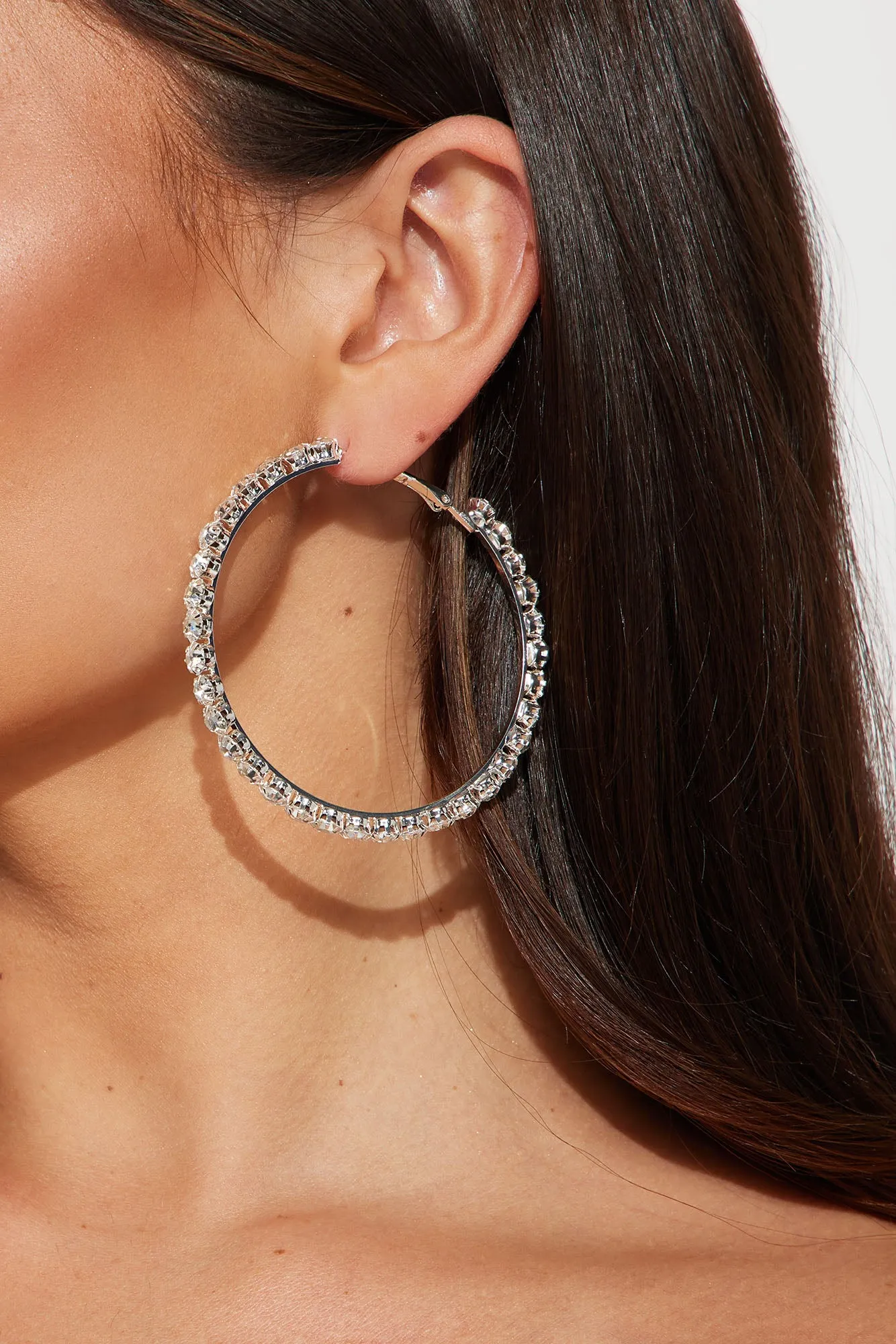 Bella Babe Hoop Earrings - Silver