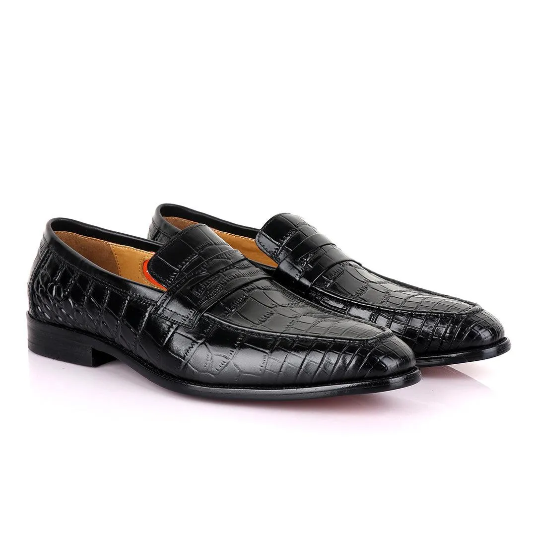 Berluti Full Black crocodile Skin