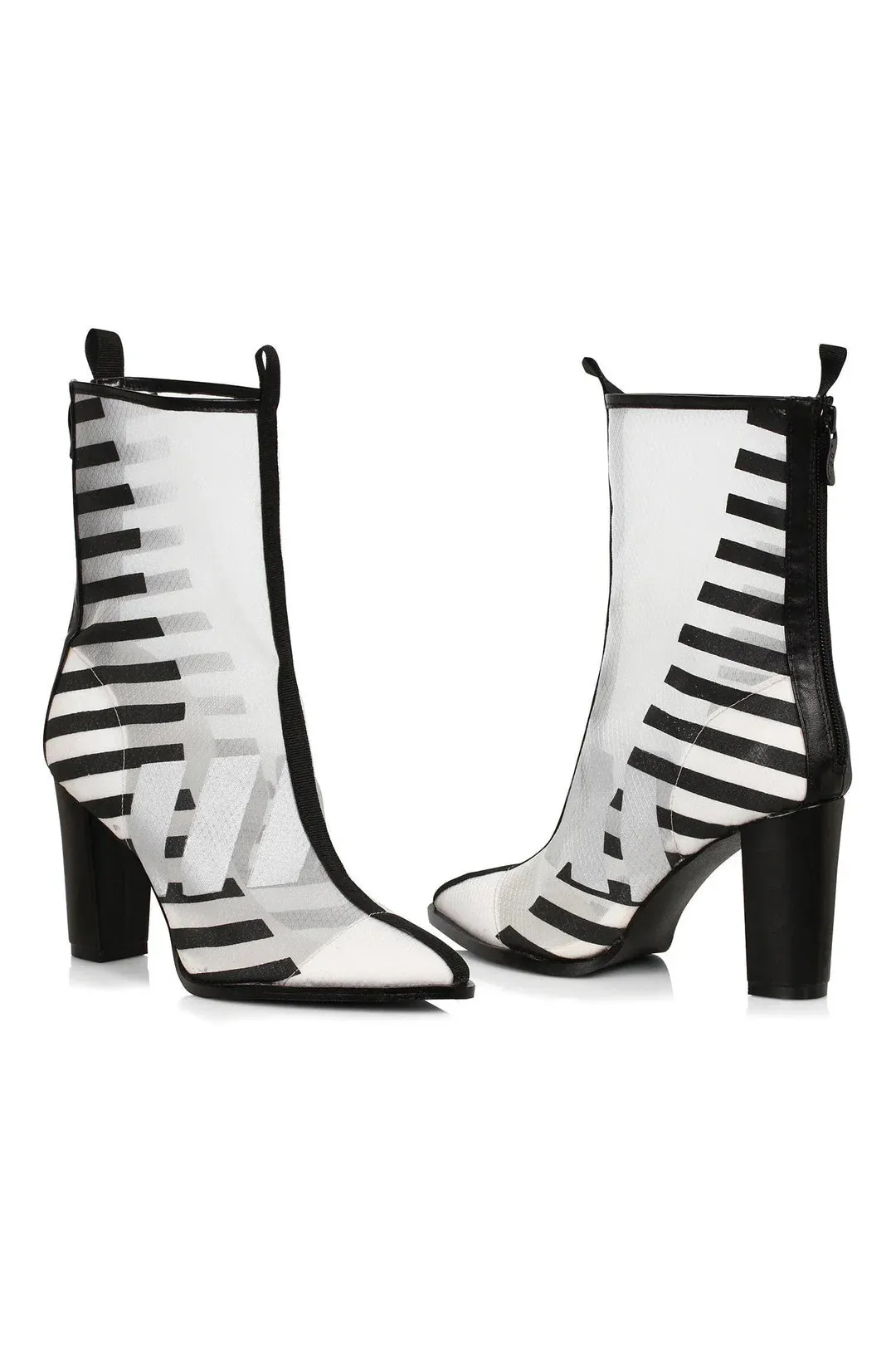 Billie-325 Striped Canvas Fashion Boots