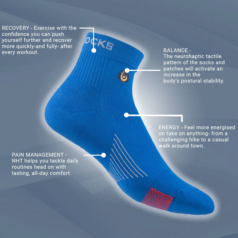 Biowin Neurosocks - Athletic Mini Crew - Egyptian Blue