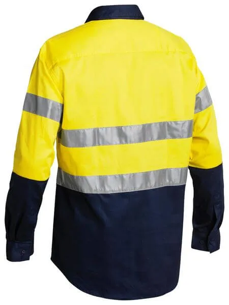 Bisley Taped Hi Vis Closed Front Drill Shirt - Long Sleeve (BTC6456)