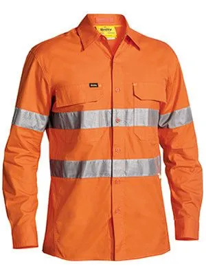 Bisley X Airflow Taped Hi Vis Ripstop Shirt - Long Sleeve (BS6416T)