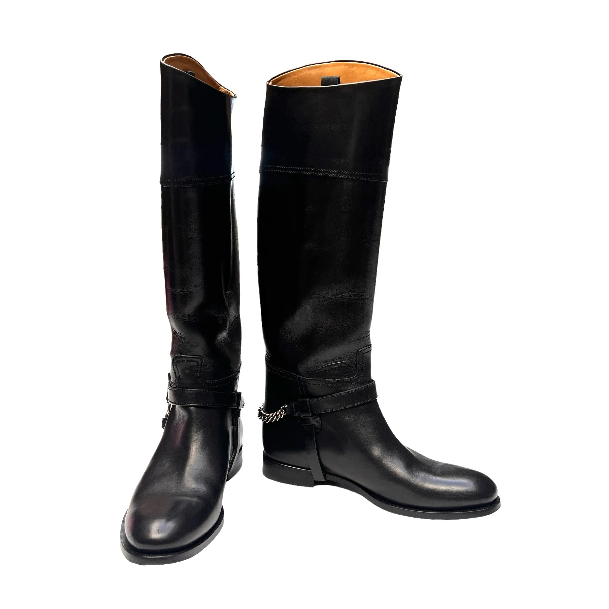 Black Horse Riding Boots - 8