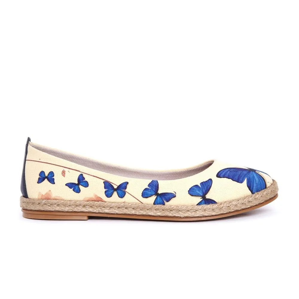 Blue Butterfly Ballerinas Shoes FBR1198