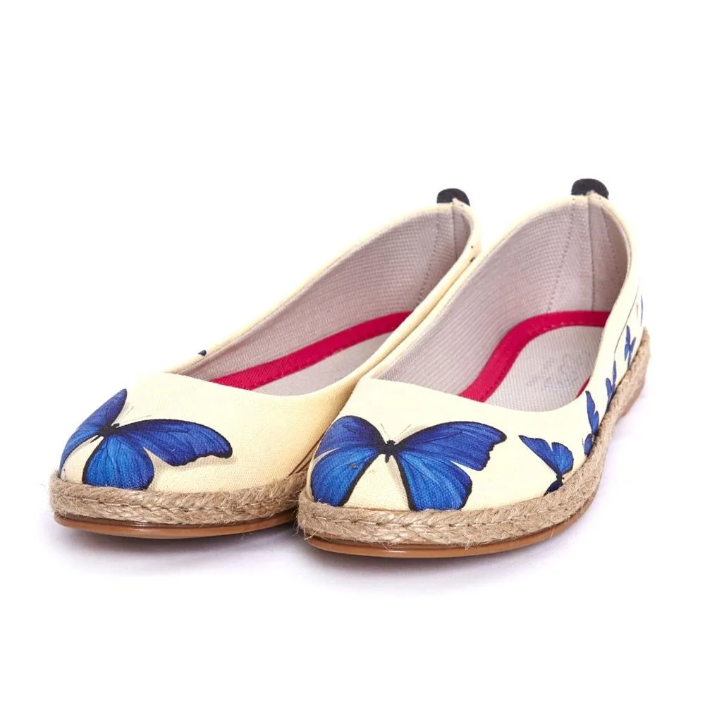 Blue Butterfly Ballerinas Shoes FBR1198