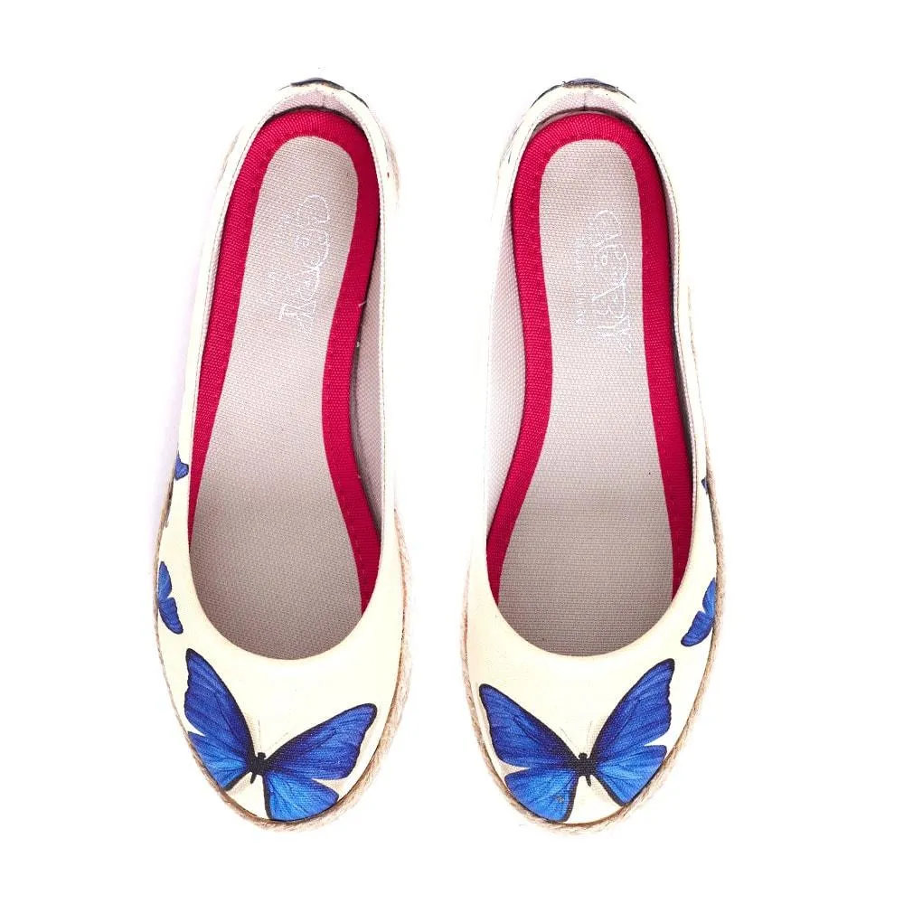 Blue Butterfly Ballerinas Shoes FBR1198