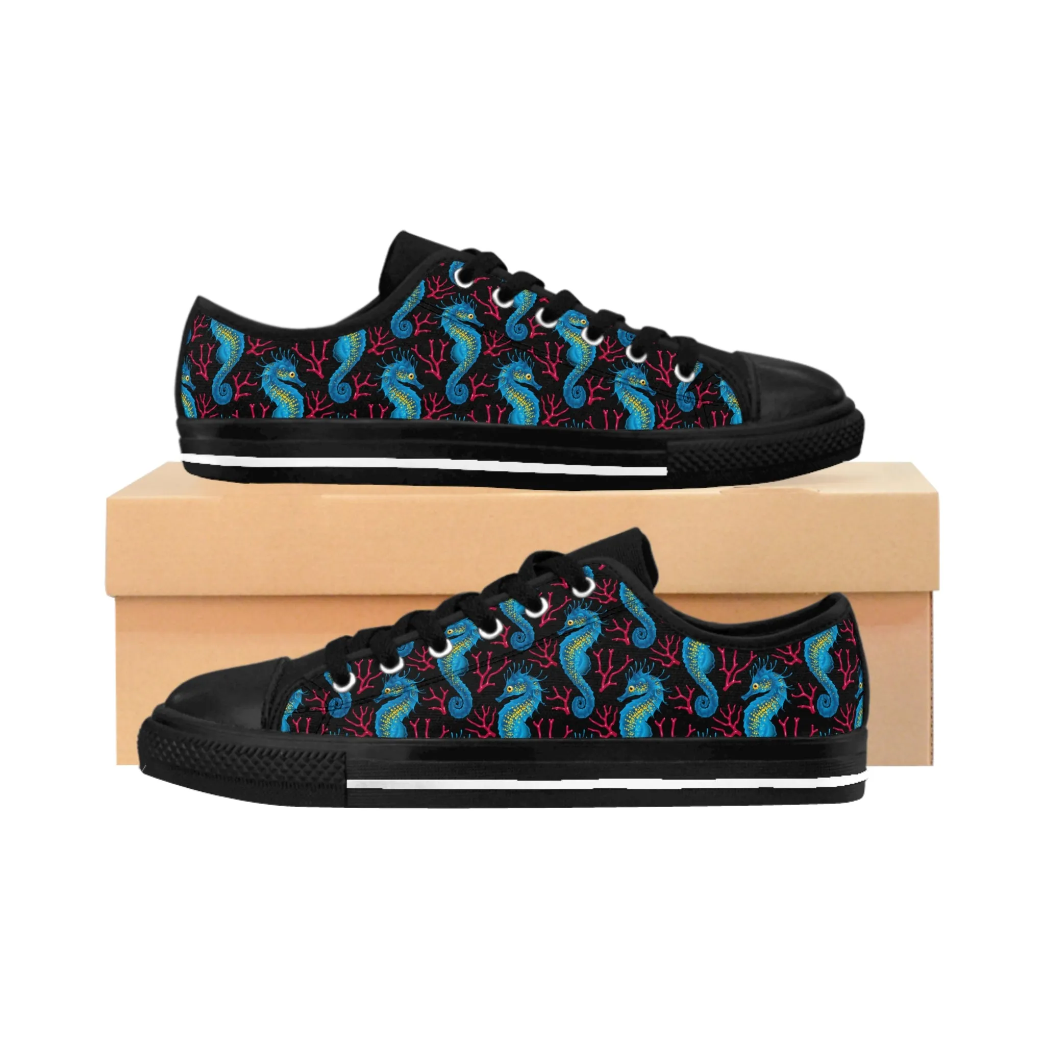 Blue Seahorses Men's Sneakers