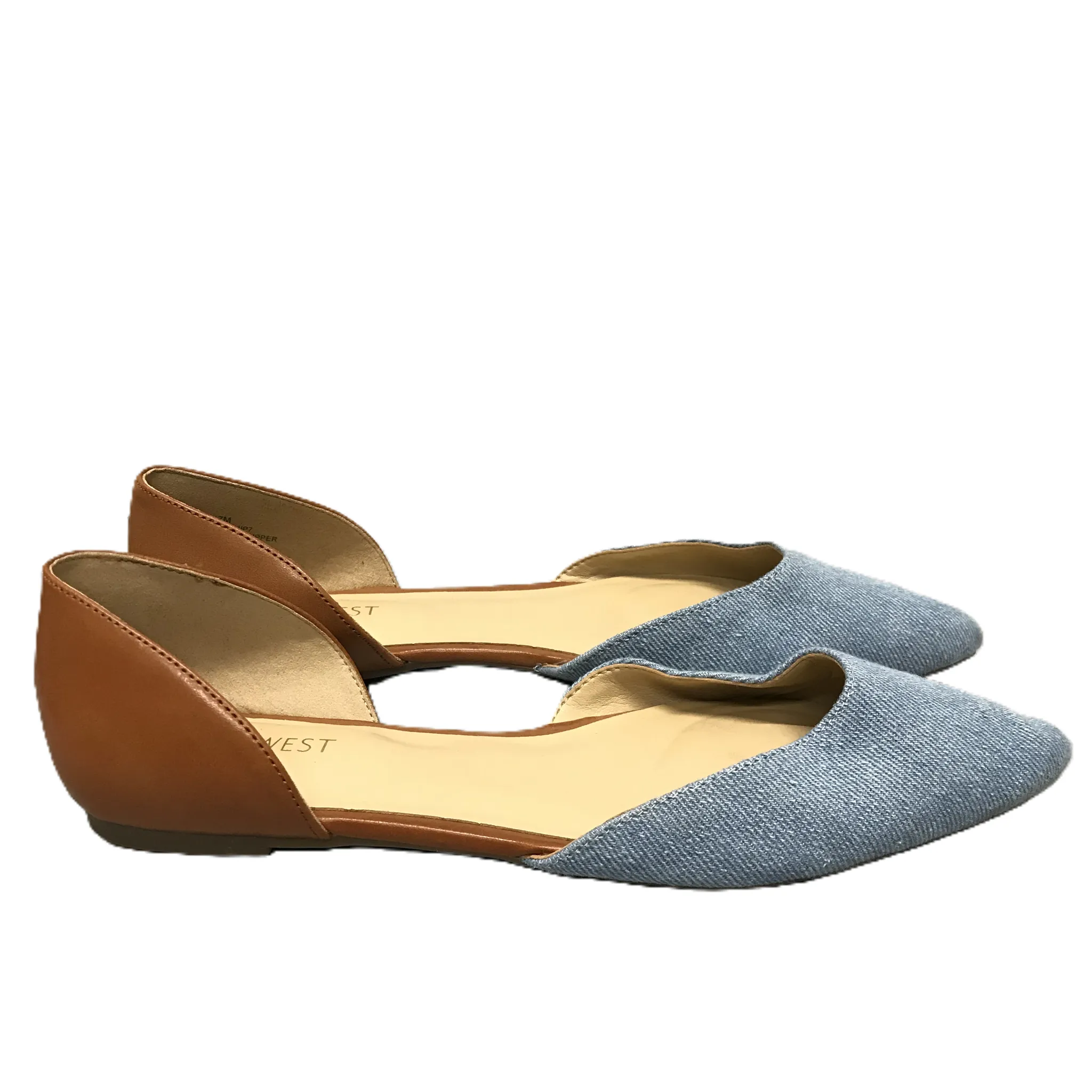 Blue Shoes Flats By Nine West, Size: 7