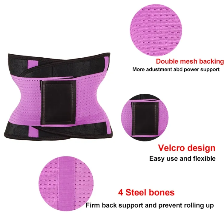 Body Shaping Underwear Abdomen Belt Fat Burning Paste New Fashion Sports Fitness Belly Belt, Size:XL (Purple)